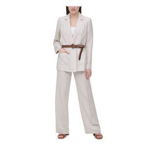 NWT CALVIN KLEIN Womens Beige Wear To Work Blazer Jacket 6